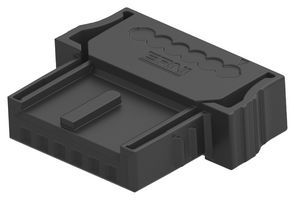 TE CONNECTIVITY - ERNI 524441-E IDC Connector, Right Angle, IDC Receptacle, Female, 1.27 mm, 1 Row, 6 Contacts, Cable Mount