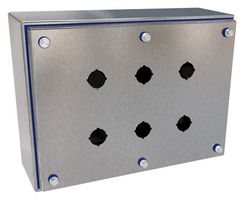 HAMMOND HYMPB6SS Metal Enclosure, Push Button, Stainless Steel, 303 mm, 226 mm, 102 mm, IP69, IP69K