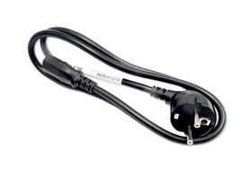 MULTICOMP PRO GW-151783 Mains Power Cord, 10A/16A, 90° CEE 7/7 Plug to IEC 60320 C13, 1 m, 250 V, Black