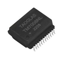 TAOGLAS TM7008NL Ethernet & LAN Transformer, 10G Base-T PoE+, 1 Port, 1CT:1CT, 120 µH, 1.5 kVrms, Surface Mount