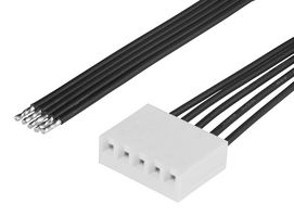 MOLEX 219665-1053 Cable Assembly, KK 396 Receptacle to Free End, 5 Ways, 3.96 mm, 1 Row, 300 mm, 11.8 "