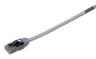 PANDUIT STP28X2MIG Ethernet Cable, Cat6, RJ45 Plug to RJ45 Plug, STP (Shielded Twisted Pair), Grey, 2 m, 6.6 ft