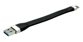 ROLINE 11.02.9014 USB Cable, Type A Plug to Type C Plug, 110 mm, 4.3 ", USB 3.0, 3.2, Black