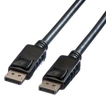 ROLINE 11.04.5982 Audio / Video Cable Assembly, DisplayPort Plug, DisplayPort Plug, 6.6 ft, 2 m, Black