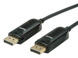 ROLINE 14.01.3490 Audio / Video Cable Assembly, DisplayPort Plug, DisplayPort Plug, 98.4 ft, 30 m, Black