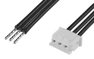 MOLEX 219679-1030 Cable Assembly, Micro-Latch Receptacle to Free End, 3 Ways, 2 mm, 1 Row, 50 mm, 2 "