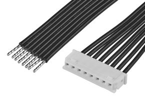 MOLEX 219679-1081 Cable Assembly, Micro-Latch Receptacle to Free End, 8 Ways, 2 mm, 1 Row, 100 mm, 3.9 "