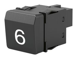 EAO 09-400009.10098 Rocker Switch, Momentary, SPST-NO, Illuminated, Panel Mount, Black, S09 Universal Series