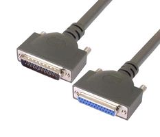 L-COM CPMS25MF-25 Computer Cable, D Subminiature Plug, 25 Way, D Subminiature Socket, 25 Way, 25 ft, 7.62 m