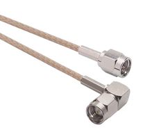 L-COM CCSHR316-1.5 RF / Coaxial Cable Assembly, 1.5 ft, 457.2 mm, RG316/U, SMA Straight Plug, SMA Right Angle Plug