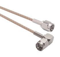 L-COM CCSHR316-3 RF / Coaxial Cable Assembly, 3 ft, 914.4 mm, RG316/U, SMA Straight Plug, SMA Right Angle Plug