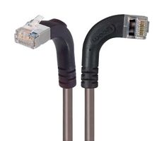 L-COM TRD695SRA12GRY-2 Ethernet Cable, Cat6, 90° RJ45 Plug to 90° RJ45 Plug, FTP (Foiled Twisted Pair), Grey, 609.6 mm
