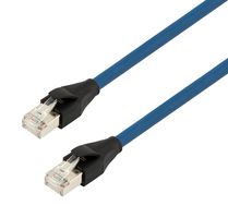 L-COM TRD795BLU-05M Ethernet Cable, Cat7, RJ45 Plug to RJ45 Plug, FTP (Foiled Twisted Pair), Blue, 500 mm, 19.7 ft
