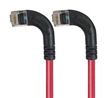 L-COM TRD815RA9RD-20 Ethernet Cable, Cat5e, 90° RJ45 Plug to 90° RJ45 Plug, UTP (Unshielded Twisted Pair), Red, 6.1 m