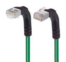L-COM TRD815SRA4GR-3 Ethernet Cable, Cat5e, 90° RJ45 Plug to 90° RJ45 Plug, FTP (Foiled Twisted Pair), Green, 914.4 mm