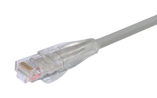L-COM TRDE815GRY-25 Ethernet Cable, Cat5e, RJ45 Plug to RJ45 Plug, UTP (Unshielded Twisted Pair), Grey, 7.6 m, 25 ft