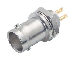 L-COM BAC930 RF / Coaxial Connector, Twin, BNC Coaxial, Straight Jack, Solder Cup, 78 ohm, Brass