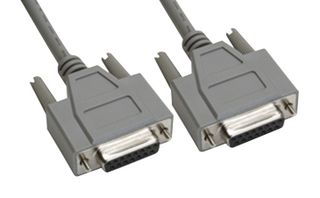 AMPHENOL CABLES ON DEMAND CS-DSDMDB15FF-005 Computer Cable, D Subminiature Socket, 15 Way, D Subminiature Socket, 15 Way, 5 ft, 1.52 m, Grey