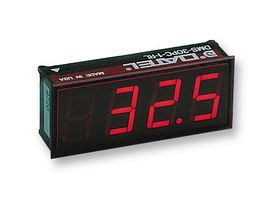 MURATA POWER SOLUTIONS DMS-30PC-4/20S-24RL-C Panel Meter, DMS-30PC-4/20S Series, Current Loop, 4 to 20mA, 3.5 Digits, 7.5 Vdc to 32 Vdc, Red