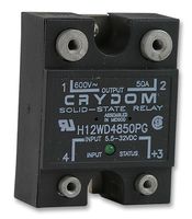 SENSATA/CRYDOM D4825 Solid State Relay, SPST-NO, 25 A, 530 Vrms, Panel Mount, Screw, Zero Crossing
