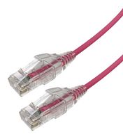 VIDEK 2994-1.5PK Ethernet Cable, Cat6, RJ45 Plug to RJ45 Plug, UTP (Unshielded Twisted Pair), Pink, 1.5 m, 4.9 ft