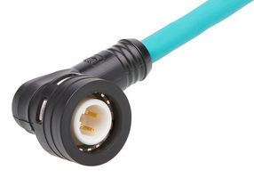 MOLEX 120406-0022 Sensor Cable, M12, 90° Ultra-Lock 2.0 Plug, Free End, 4 Positions, 600 mm, 1.97 ft