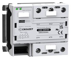 CROUZET GN025DSRL Solid State Relay, 25 A, 510 VAC, Panel Mount, Screw, Zero Crossing
