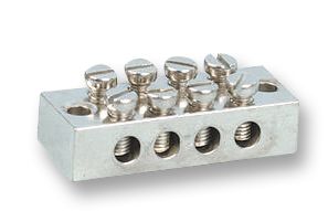 PRO ELEC 19754R Panel Mount Barrier Terminal Block, 2 Row, 4 Ways