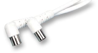 PRO SIGNAL COAX LEAD RT ANG.M-M 2M WHITE