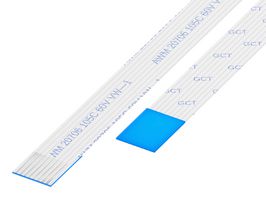 GCT 05-10-A-0203-A-4-06-4-T FFC / FPC Cable, 10 Core, 0.5 mm, Same Sided Contacts, 8 ", 203 mm, White
