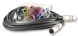 DELTRON COMPONENTS 730-0050 Audio / Video Cable Assembly, XLR Plug, 3 Way, XLR Socket, 3 Way, 16.4 ft, 5 m, Black