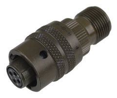AMPHENOL INDUSTRIAL PT06A-8-4S Circular Connector, PT Series, MIL-DTL-26482 Series I, Straight Plug, 4 Contacts, Solder Socket