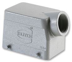 HARTING 09 20 032 1520 Heavy Duty Connector, PG21 Side Entry, 4 Pegs, Low Profile, Hood, Side Entry, Aluminium Body