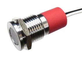 CML INNOVATIVE TECHNOLOGIES PL12SL063 LED Panel Mount Indicator, Stainless Steel, White, 24 V, 12 mm, 20 mA, 1350 mcd, IP67