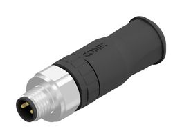AMPHENOL CONEC 42-00009 Sensor Connector, M8, Male, 3 Positions, Screw Pin, Straight Cable Mount