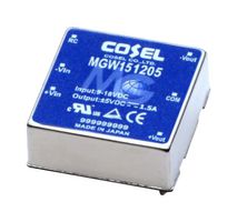COSEL MGW154805 Isolated Through Hole DC/DC Converter, ITE, DIP, 4:1, 15 W, 2 Output, 5 V
