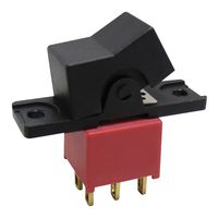 MULTICOMP PRO MP3AD1R102M1QES Rocker Switch, Sealed, On-None-On, DPDT, Non Illuminated, Panel Mount, Black