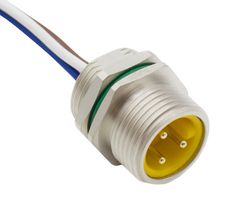 BULGIN LIMITED PXMBNI78FPM03AFL78005 Sensor Cable, 7/8" Plug, Free End, 3 Positions, 500 mm, 19.7 ", Buccaneer 7/8" Series