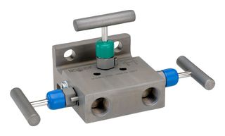 NOSHOK 3110-FFC Manifold Valve, 1/2" NPT, Female/Female Thread, 6000 psi, Manifold Rail Mount, 3110 Series