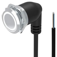 EAO 82-665C.2154 Vandal Resistant Switch, Ring Illuminated, 24V LED, 82 Series, 22 mm, SPDT, Maintained