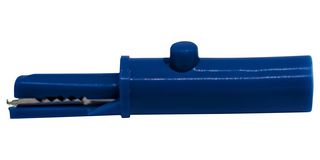 MUELLER ELECTRIC BU-27.259.5 Alligator Clip, Insulated, 8 mm Jaws Open, 51 mm Length, 30 to 60VDC, 19A Current, Blue