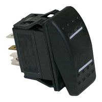 MULTICOMP PRO MPX5-134ANN-NABA-1NN-S Rocker Switch, IP67, On-Off-On, SPDT, Non Illuminated, Panel, Snap-In, Black