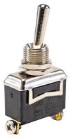 E-SWITCH ST161D00 Toggle Switch, Off-On, SPST, Non Illuminated, ST1 Series, Panel Mount, 20 A