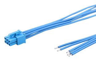 MOLEX 226245-2063 Cable Assembly, Mini-Fit Versa Receptacle to Free End, 6 Ways, 4.2 mm, 2 Row, 300 mm, 11.8 "