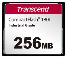 TRANSCEND TS256MCF180I Flash Memory Card, SLC NAND, Compact Flash Card, 256 MB