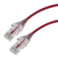 VIDEK 2994-8R Ethernet Cable, LSZH, Cat6, RJ45 Plug to RJ45 Plug, UTP (Unshielded Twisted Pair), Red, 8 m