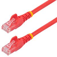 STARTECH N6PATC750CMRD Ethernet Cable, 7.5 m CAT6 Cable, Red CAT6 Patch Cord, Snagless RJ45 Connector, ETL