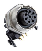 AMPHENOL LTW M12A-05PFFR-SF7003 Sensor Connector, M Series, M12, Female, 5 Positions, Solder Socket, Right Angle Panel PCB Mount