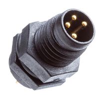 AMPHENOL LTW 8P-04PMMS-SF7001 Sensor Connector, M Series, M8, Male, 4 Positions, Solder Pin, Straight Panel Mount