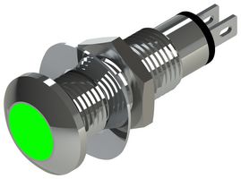 MARL 537-532-63 LED Panel Mount Indicator, Green, 28 V, 8.1 mm, 16 mA, 23 cd, IP67
